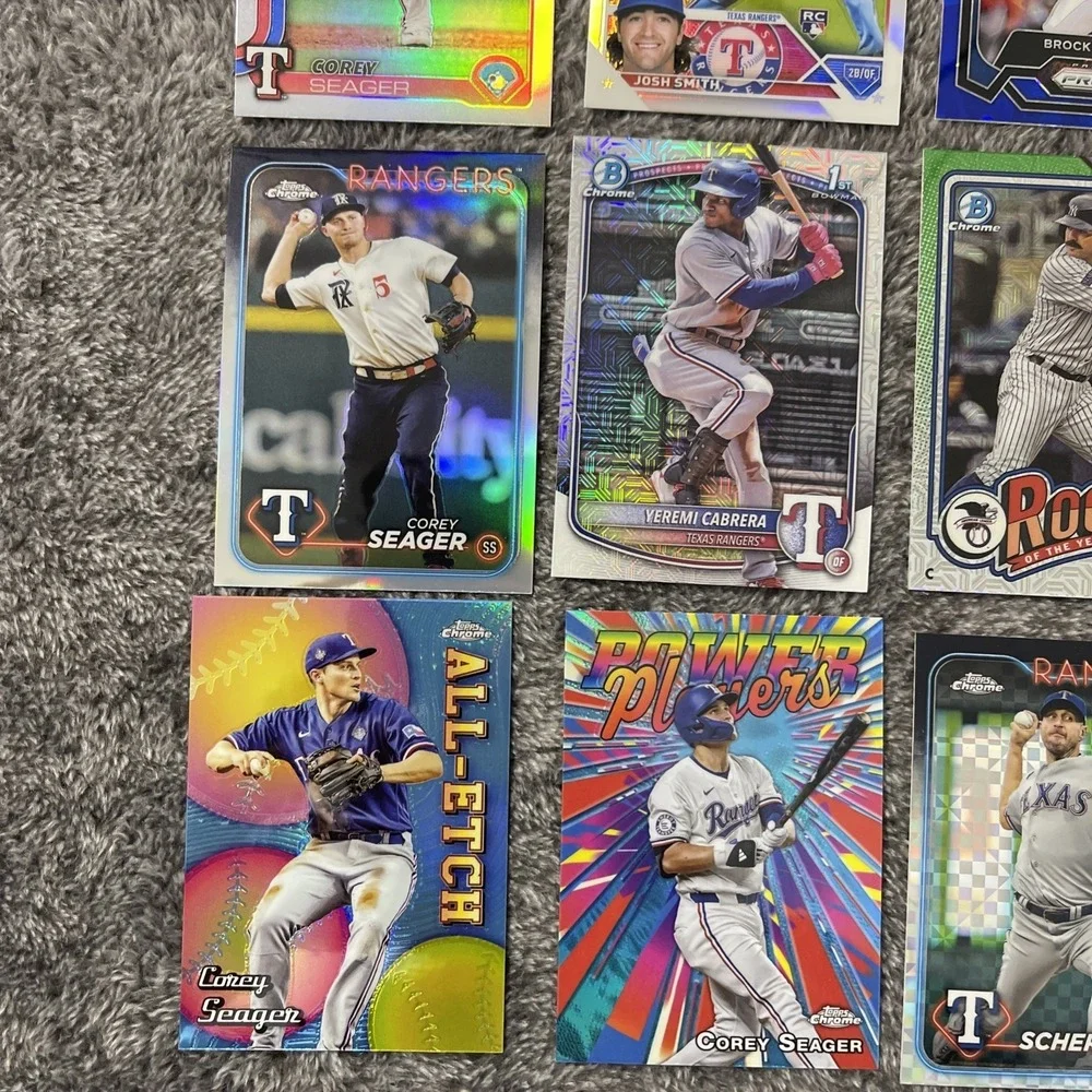 Texas Rangers‎ Baseball 24 Card Lot - Rookies, Stars, Inserts, Parallels